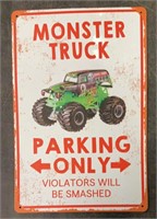 Metal "Monster Truck Parking” Sign