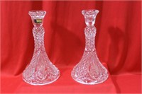 A Pair Of Crystal Candlesticks