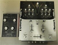 Numark DJ Mixer & Tascam Audio Interface