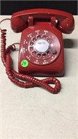 VTG RED ROTARY DIAL TELEPHONE