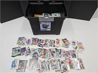 Large Lot of Sports Cards with File Box