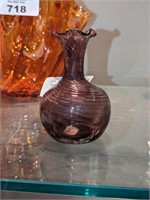 Swirl Vase with Ruffled edging