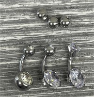 (3) Naval Piercing Jewelry