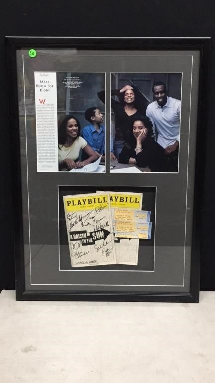 FRAMED 2004 MAKE ROOM FOR DIDDY PLAYBILLS & TICKET