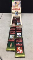 COCA COLA SEALED COLLECTORS CARDS WITH DISPLAY