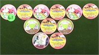 11 PALACE STATION COLLECTABLE CHIPS