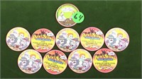 10-PALACE STATION COLLECTABLE CHIPS