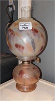 Antique Glass oil lamp with Globe shade