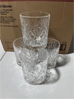 VINTAGE CLEAR GLASS DRINKING GLASSES LOT