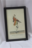A Framed Print "Dancing Master Macaroni"