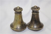 Lot of 2 Silverplated Salt and Pepper Shakers
