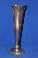 A silverplated Ornate Trumpet Vase