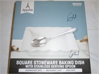 Appetit square stoneware baking dish
