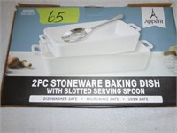 2 pc stoneware baking dishes