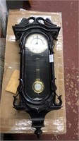 Antique Pendulum Wall clock, walnut case 32in h
