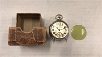 Antique Tip top traveler miniature alarm clock