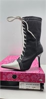 NEW 4.5" HEEL BLK SNEAKER ANKLE BOOTS-ELLIE SZ 8