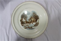 A Currier and Ives Dinner Plate