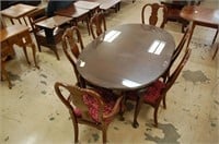 Wood Dining Table W/ 6 Chairs- See Description