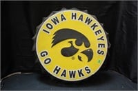 Iowa Hawkeyes Metal Bottle Cap Decor