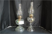2 Clear Oil Lamps