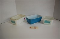 Pyrex Refrigerator Dishes- Amish Butter Print