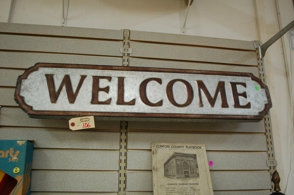36" Metal Welcome Sign