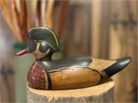 Bundy & Co Hand Painted Wood Duck Decoy
