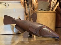 Signed Hand Crafted Pike Fish Decoy