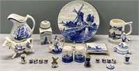 Delfts Blue & White Pottery Lot