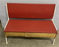 Vintage Red Bench W/ Drawers