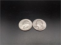 1942, 1964 Silver Quarters