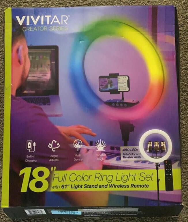 Vivitar 18" Full Color Ring Light Set