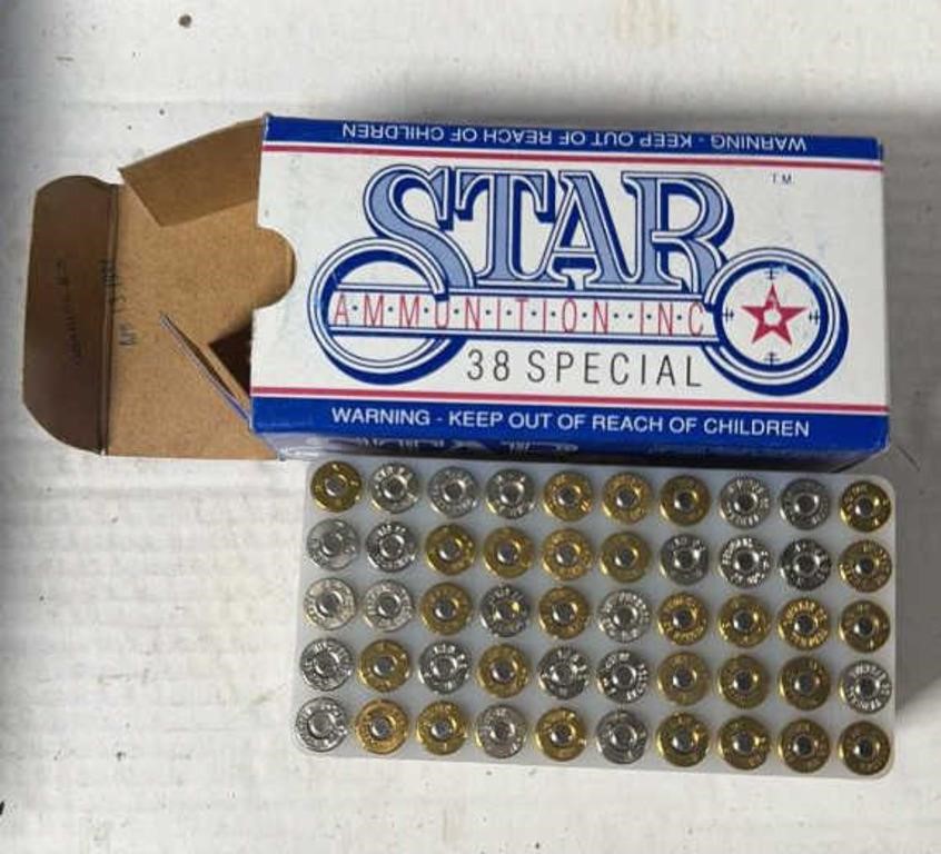 (50) ROUNDS OF 38 SPECIAL BULLETS