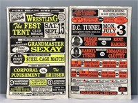 Boxing & Wrestling Event Globe Poster Lot