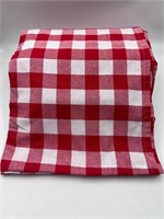 Red buffalo plaid table cloth