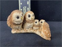 Stone Critters Spotted Owl Family Figurine