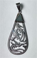 Large Sterling Birds of Paradise Pendant 4 Grams