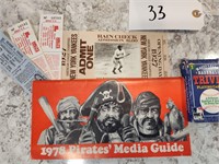 1978 Pirates Media Guide, Yankee Souvenir Stub   j