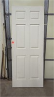 2 INDOOR WOOD DOORS- 1 IS 32" X 80"- OTHER ONE IS