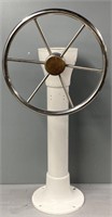 Boat Ships Wheel on Stand Nautical Interest