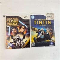 Star Wars Clone Wars/Tin Tin Wii bundle