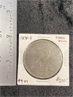 1878 - S Trade Dollar with hole