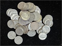 US Silver Roosevelt Dimes 70 Coins