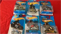 6 HOT WHEEL MOTORCYCLES IN PKG