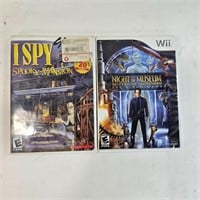 I Spy Spooky Mansion/Night at the Museum Wii games