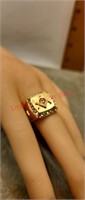 Golden ring masonic  size 10