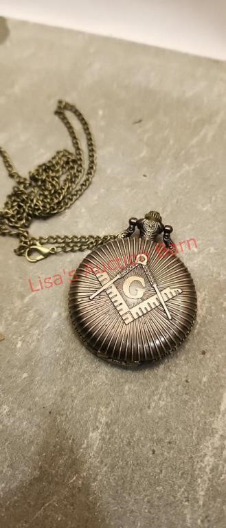 Bronze Freemason  pocket watch