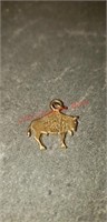 14 k gold Buffalo pendent