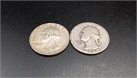 1936 & 1964 Silver Quarters